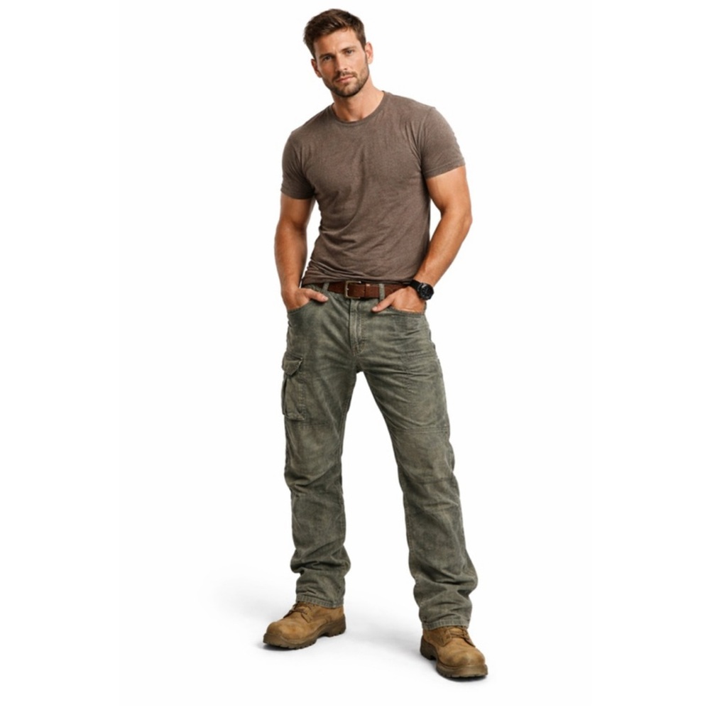 Wrangler Olive Cargo Pants with Utility Pockets Riggs workwear